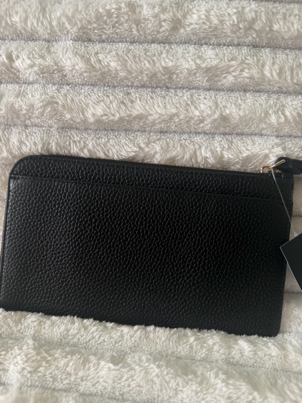 Kate Spade Medium Zip Wristlet Black Pebbled Leather NWT Wristlet Clutch Pouch - Picture 9 of 10